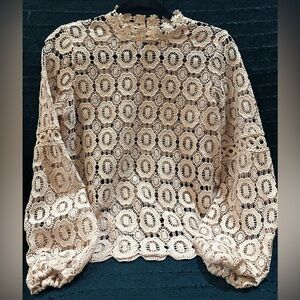 Sugarlips Lace Blouse - Cream